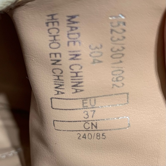 Zara Metallic Silver Platform Lace Up Shoes Size 37/US 6.5 - Picture 9 of 13